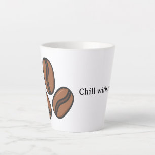 A Mug with coffee beans and quote