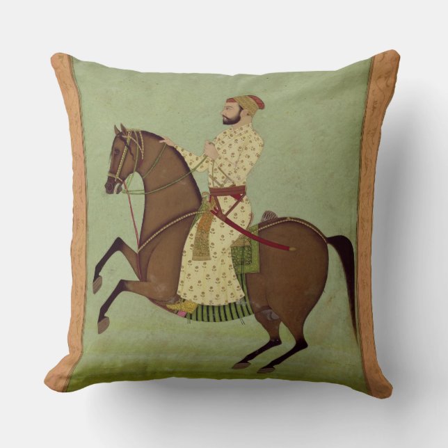 A Mughal Noble on Horseback, c.1790, from the Larg Cushion (Front)