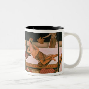 A Mughal prince receiving a lady at night Two-Tone Coffee Mug