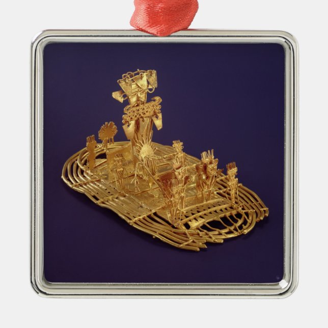 A Muisca votive figurine  depicting Metal Tree Decoration (Front)