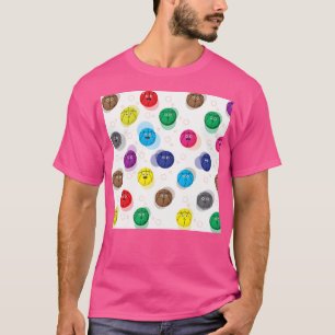 A Multicolor Pattern Of Basketballs Emojis - Baske T-Shirt