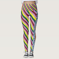 a multicolored striped pattern with dots