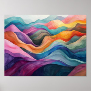 A Multilayered Journey Through Chromatic Valleys Poster