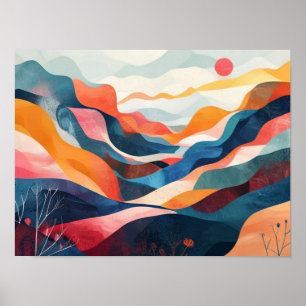 A Multilayered Topographical Journey Poster
