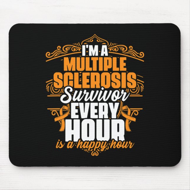 A Multiple Sclerosis Survivor Support Ms Awareness Mouse Mat (Front)