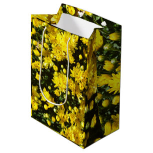 A Multitude of Yellow Mums Medium Gift Bag