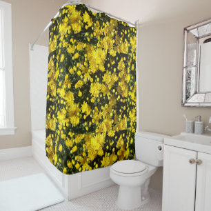 A Multitude of Yellow Mums Shower Curtain