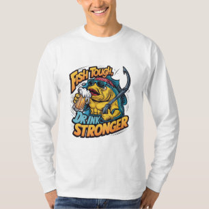 A muscular fish wearing sunglasses T-Shirt