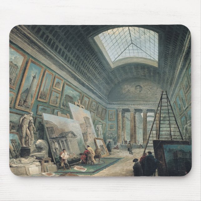 A Museum Gallery with Ancient Roman Art Mouse Mat (Front)