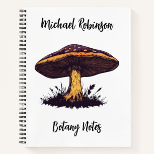 A mushroom illustration vibrant artwork.-large notebook