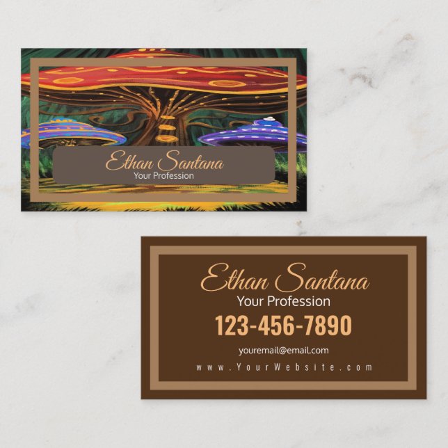 A Mushroom World Business Card (Front/Back)