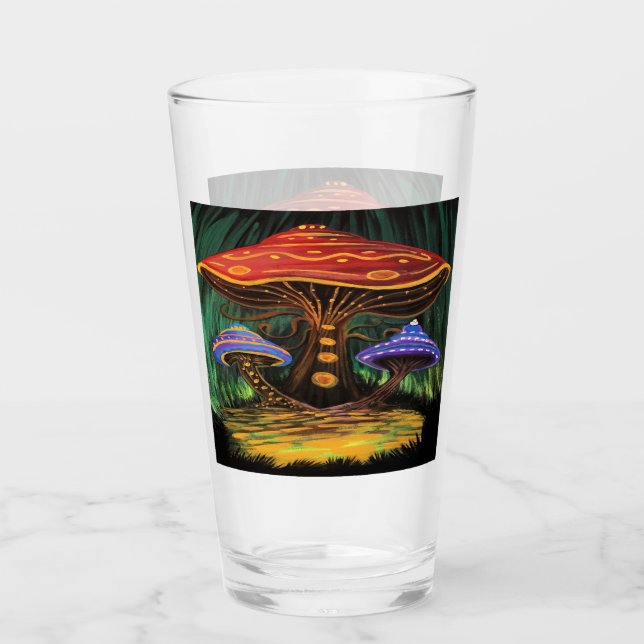 A Mushroom World Glass (Front)