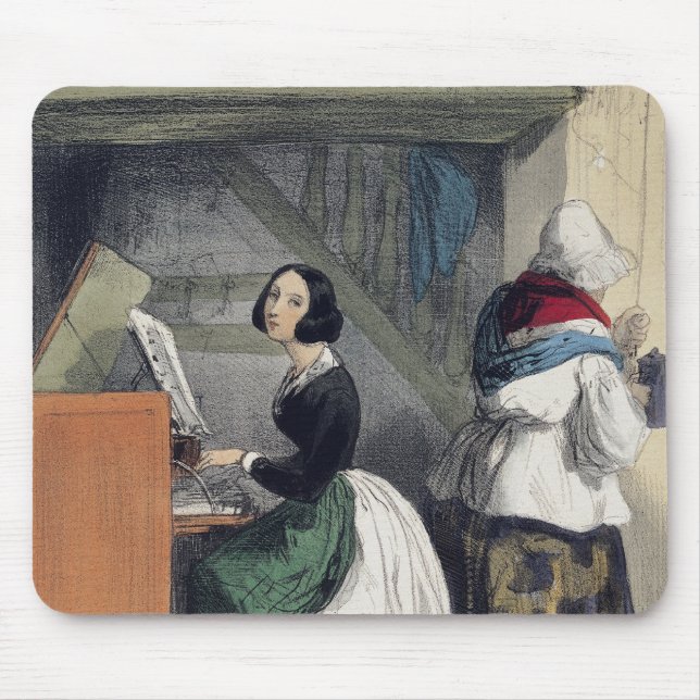 A Music School Pupil, from 'Les Femmes de Mouse Mat (Front)