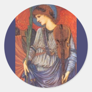 A Musical Angel Classic Round Sticker