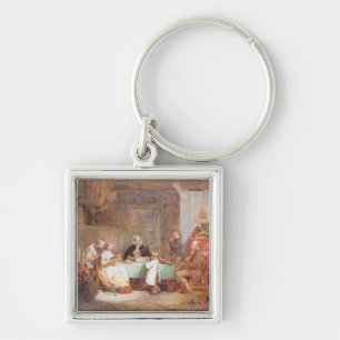 A Musical Evening (oil on canvas) 2 Key Ring