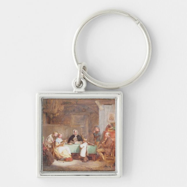 A Musical Evening (oil on canvas) 2 Key Ring (Front)