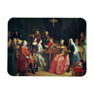 A Musical Evening (oil on canvas) Magnet