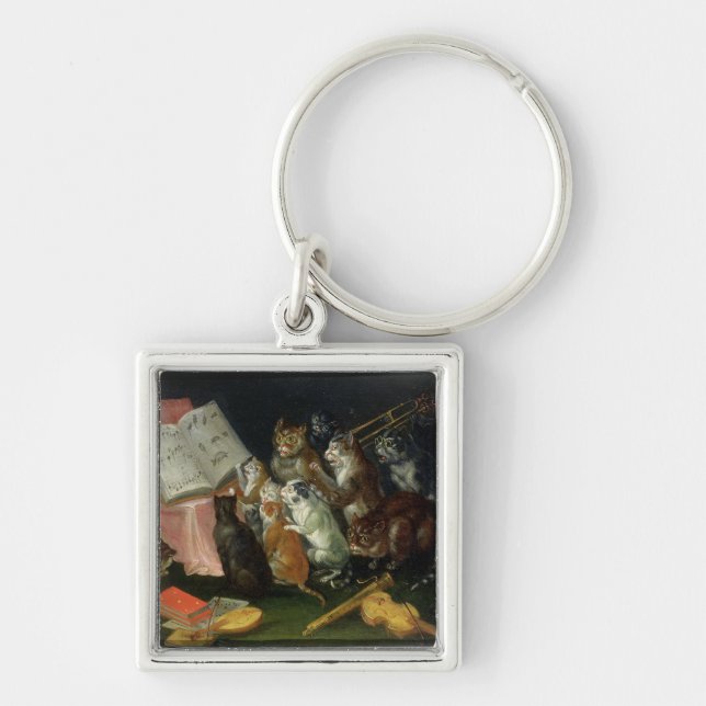 A Musical Gathering of Cats Key Ring (Front)