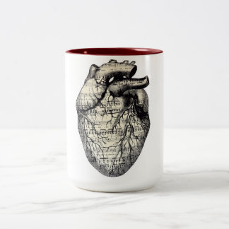 A Musical Heart Two-Tone Coffee Mug