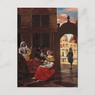 A Musical Party, 1677 Postcard