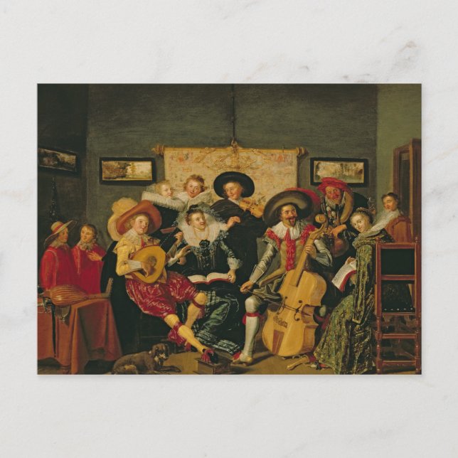 A Musical Party, c.1625 Invitation Postcard (Front)
