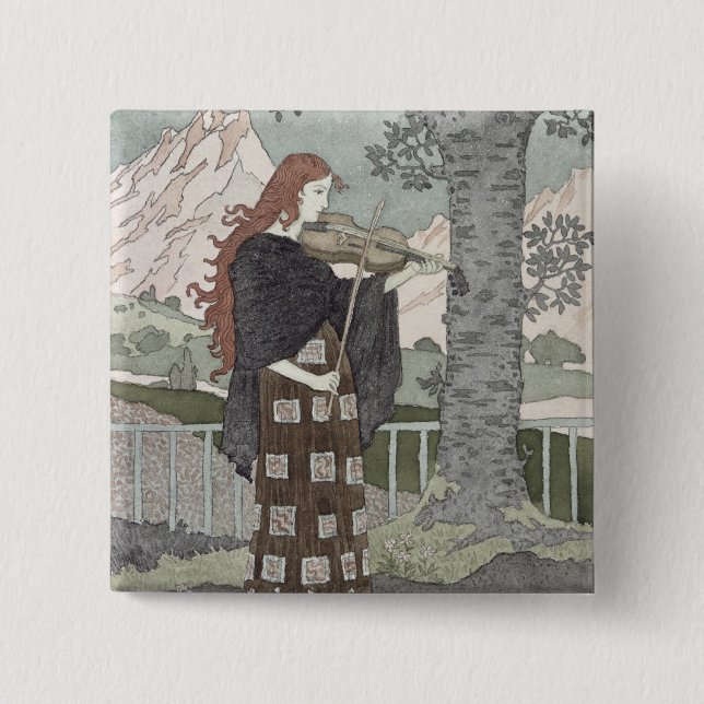 A Musician 15 Cm Square Badge (Front)