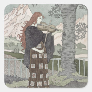 A Musician Square Sticker