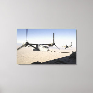 A MV-22 Osprey refuels midflight Canvas Print