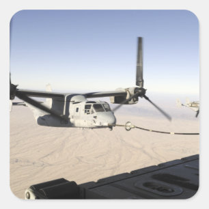 A MV-22 Osprey refuels midflight Square Sticker