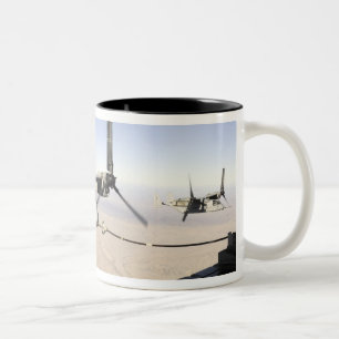 A MV-22 Osprey refuels midflight Two-Tone Coffee Mug