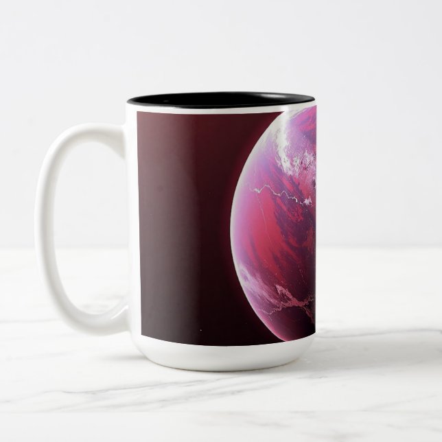 A Mysterious Beautiful Planet Two-Tone Coffee Mug (Left)