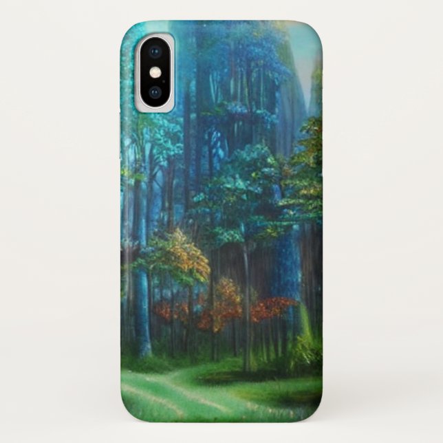 A mysterious forest scene with a crossroads Case-Mate iPhone case (Back)