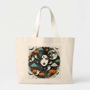 A mysterious Halloween tote bag