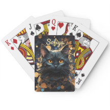 A mysterious majestic black cat glitter name