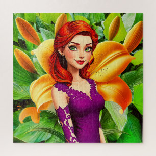 A mysterious red-haired woman jigsaw puzzle