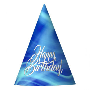 A Mystical Blue Fog Happy Birthday Party Hat