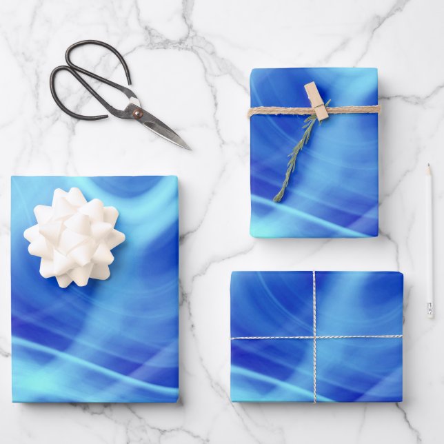 A Mystical Blue Fog  Wrapping Paper Sheet (Front)