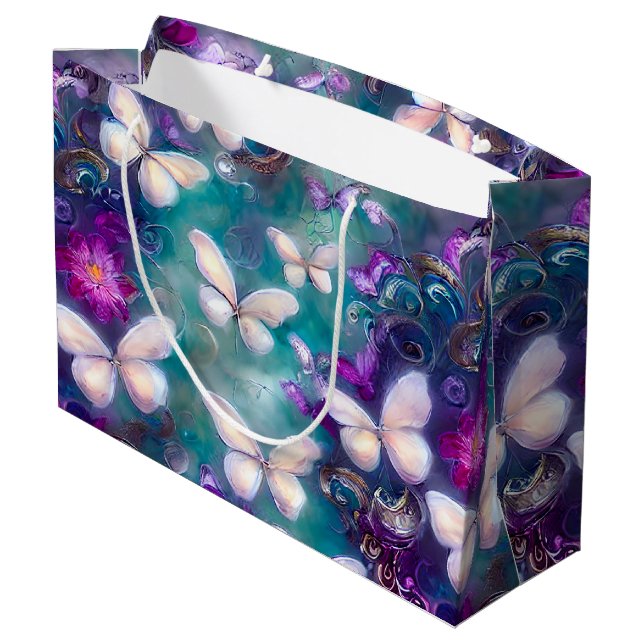 A Mystical Butterfly Series Design 1 Large Gift Bag (Back Angled)