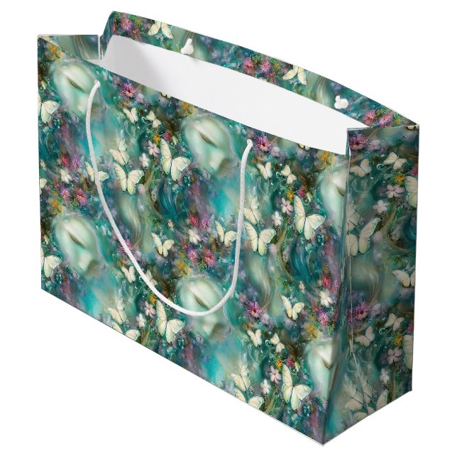 A Mystical Butterfly Series Design 3 Large Gift Bag (Back Angled)