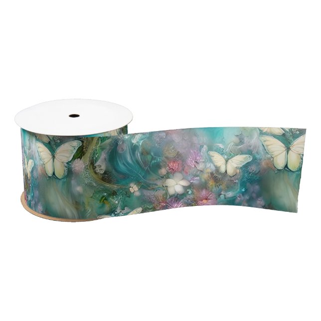 A Mystical Butterfly Series Design 3 Satin Ribbon (Spool)