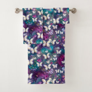 A Mystical Butterfly Series Design 5 Bath Towel Set