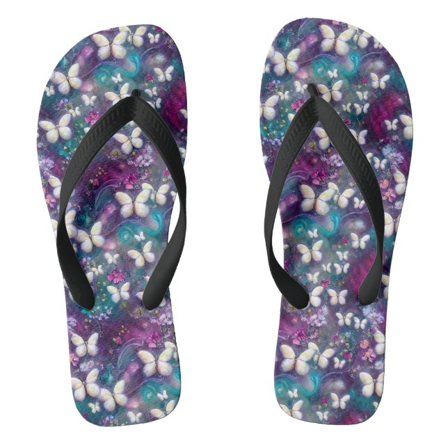 A Mystical Butterfly Series Design 5 Flip Flops (Footbed)