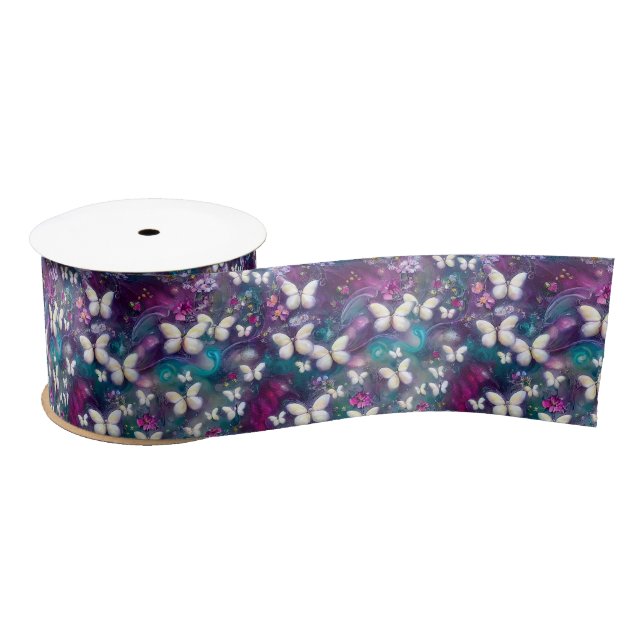 A Mystical Butterfly Series Design 5 Satin Ribbon (Spool)