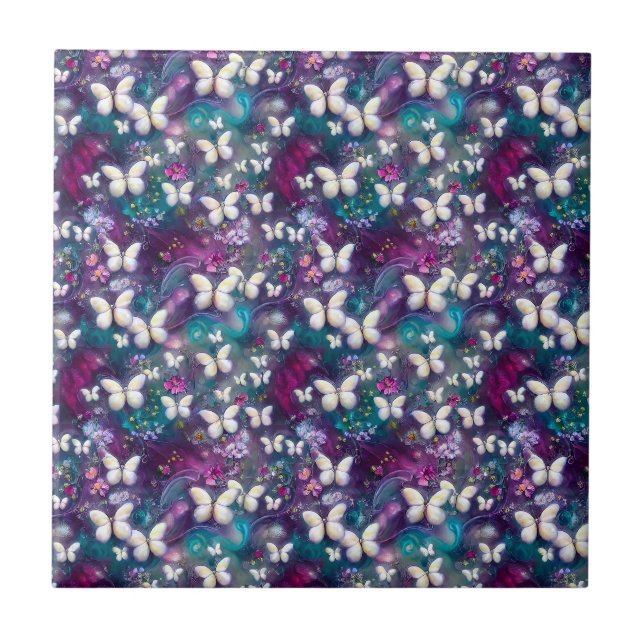 A Mystical Butterfly Series Design 5 Tile (Front)