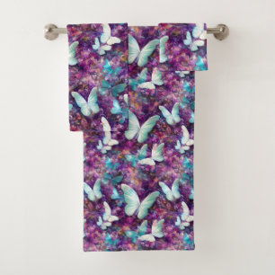 A Mystical Butterfly Series Design 7 Bath Towel Set