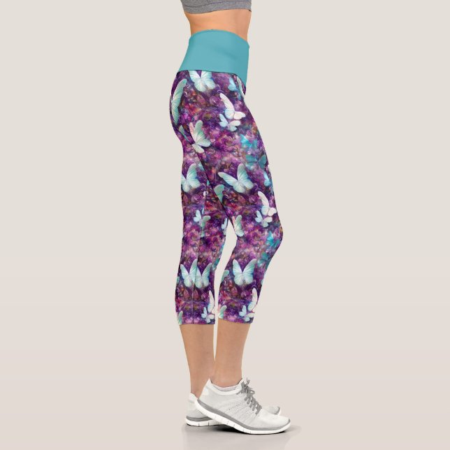 A Mystical Butterfly Series Design 7 Capri Leggings (Right)
