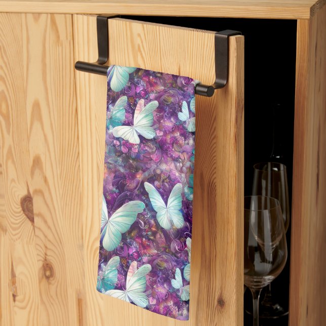 A Mystical Butterfly Series Design 7 Tea Towel (Thirds Fold)