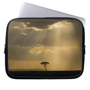 A mystical sunset on return to camp in the laptop sleeve