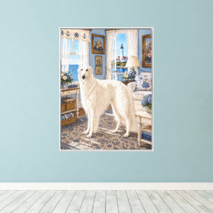 A Nantucket Borzoi  Canvas Print