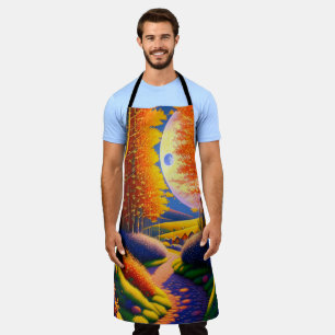 A narrow Path Between Thick Hedges Throw Pillow Apron